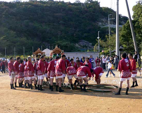 播州秋祭り 生石神社2007 竹割り